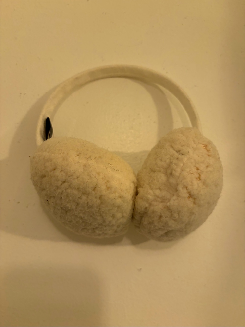 INC International Concepts Ivory Teddy Sherpa Earmuffs One Size